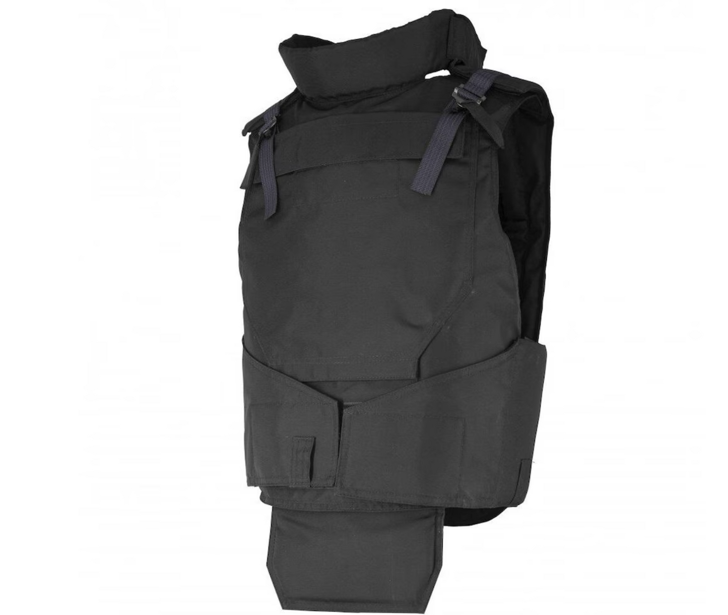 Original Russian tactical body armor for Special Forces, KORUND-VM-K from NPP klass with Kevlar inserts, black bulletproof plate carrier.