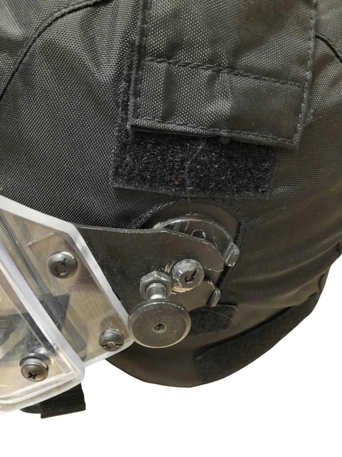 Original Russian Vintage tactical helmet Lshz 2 dtm Vulcan with visor, bulletproof NIJ IIIA-III lv, used by special forces.