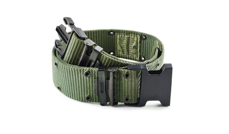 US Army Individual Equipment Belt, army military surplus, in good condition.