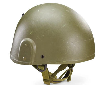 British Army Helmet, MK-6, bulletproof ballistic helmet made of Kevlar. Army NATO Military helmet.