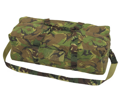 Vintage Dutch Military DPM Camo Pilot's Bag - Tactical Surplus Rucksack for Outdoor Adventures