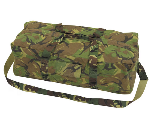 Vintage Dutch Military DPM Camo Pilot's Bag - Tactical Surplus Rucksack for Outdoor Adventures