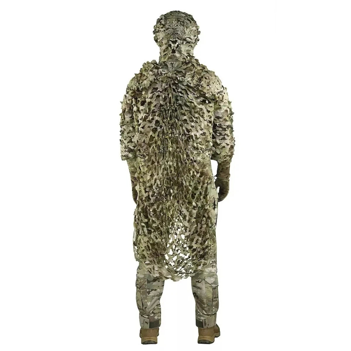 Surplus Indonesia 3D K Ghillie multicam sniper camouflage suit with hood, ghillie suit.