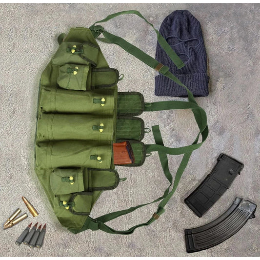 Chicom/chikom vest Type 56 AK Chest Rig – used in Soviet Chinese and Afghan armies, Used Good Condition. Tarkov.