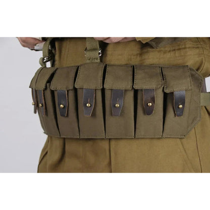 Soviet vintage Spetsnaz Tactical Vest "Poyas A" with pouches for AK mags and VOGs. Webbing system/Chest rig. Tarkov.