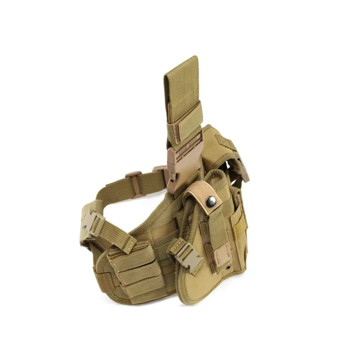 Molly platform hip holster, Singapore Police Special Forces, surplus in perfect condition. Tan colored.