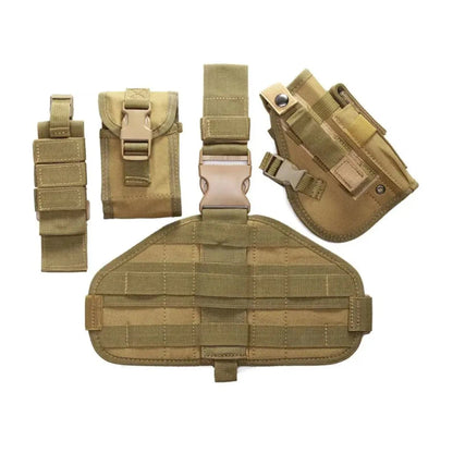 Molly platform hip holster, Singapore Police Special Forces, surplus in perfect condition. Tan colored.