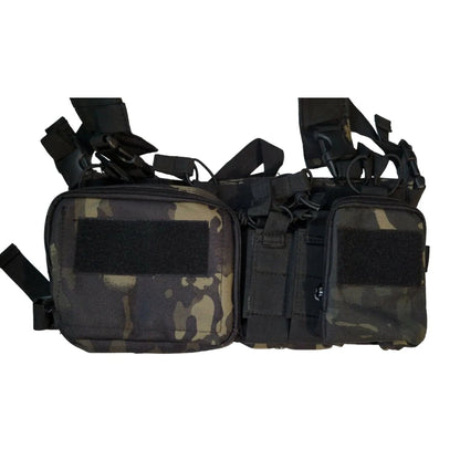 Russian/Soviet tactical vest black multicam "TV-102" for AK and AR Mags, chest rig, Repro for airsoft and cosplay.