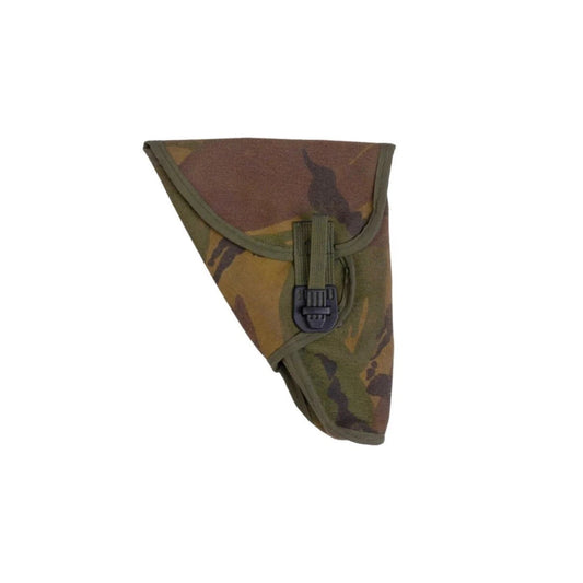 Dutch Military Surplus Pistol Holster with ALICE Clips, DMP woodland camo.