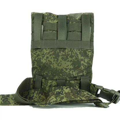 Russian/Soviet Ratnik drop leg pouch for Gas Mask Pouch also used as magazine dump pouch, EMR Flora camo. Surplus in good condition.