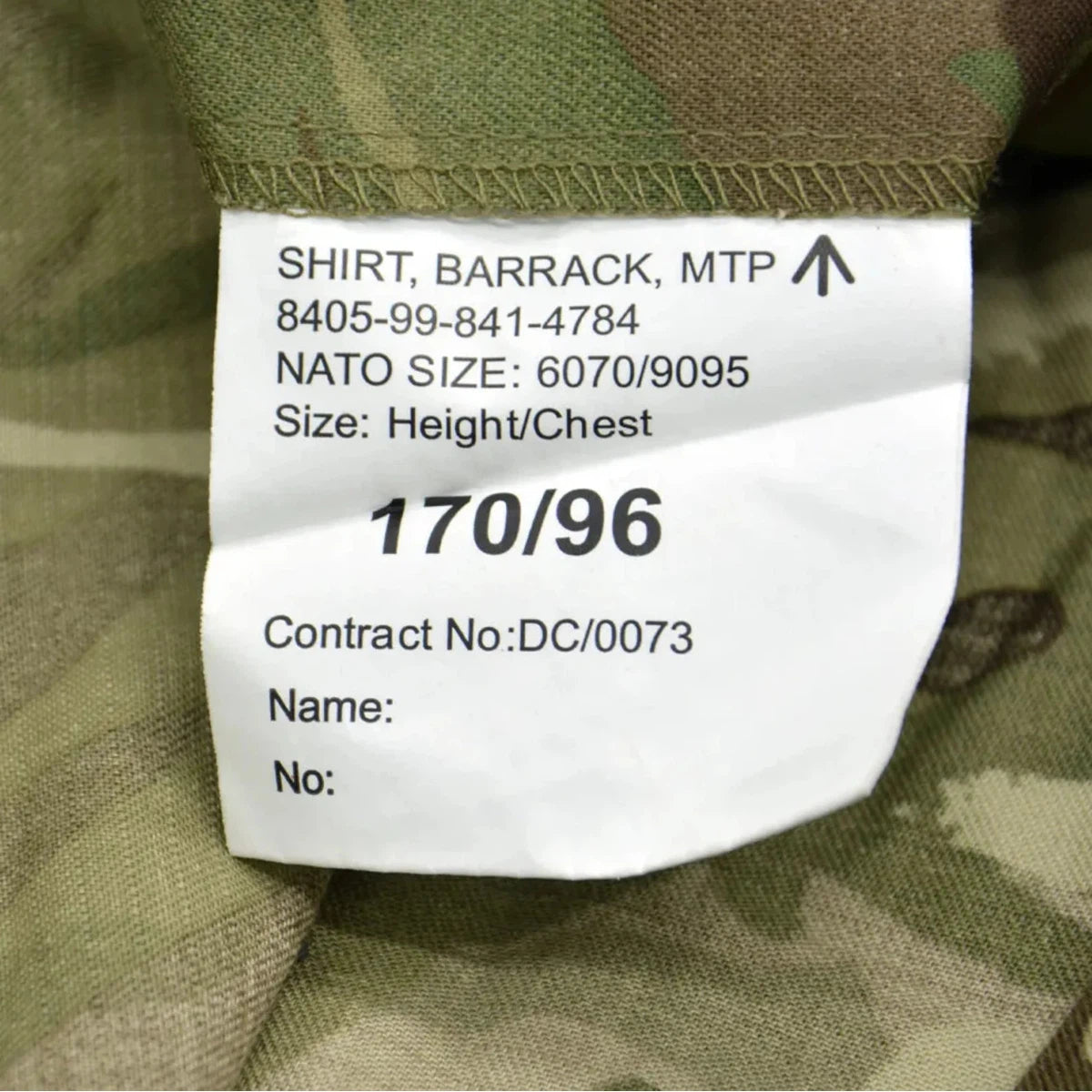 British Army PCS Pattern Barrack Shirt MTP camouflage