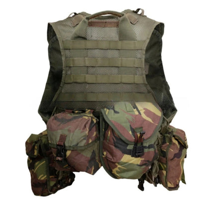 Dutch Army Modular Vest Tactical Chest Rig MOLLE Olive DPM Loaded + 8 Pouches