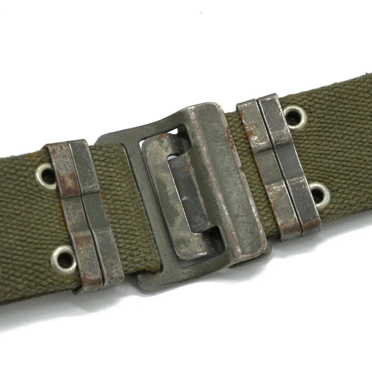 French Army Belt FAMAS Foreign Legion Combat System Olive Webbing Belt.