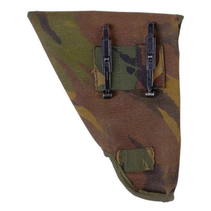 Dutch Military Surplus Pistol Holster with ALICE Clips, DMP woodland camo.