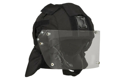 Original Russian Vintage tactical helmet Lshz 2 dtm Vulcan with visor, bulletproof NIJ IIIA-III lv, used by special forces.