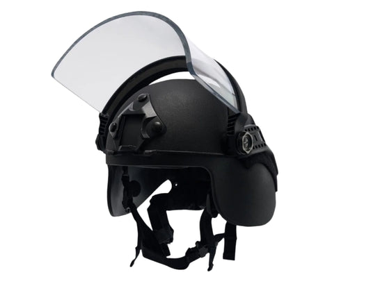 Perfect Replica of tactical helmet ZENTURIO C1300H evolution of AM 95 helmet with visor, used by German police and special forces, airsoft.