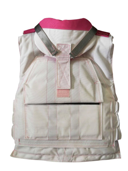 Replica of Russian tactical vest of special forces Fort Defender 2 Vest pink and white colors in a nyan cat style, Suitable for airsoft.