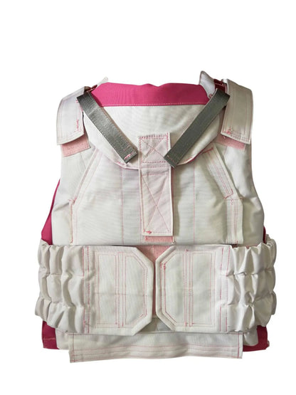 Replica of Russian tactical vest of special forces Fort Defender 2 Vest pink and white colors in a nyan cat style, Suitable for airsoft.