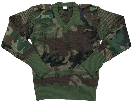 Original French Military Pullover/sveter CCE, woodland camo.