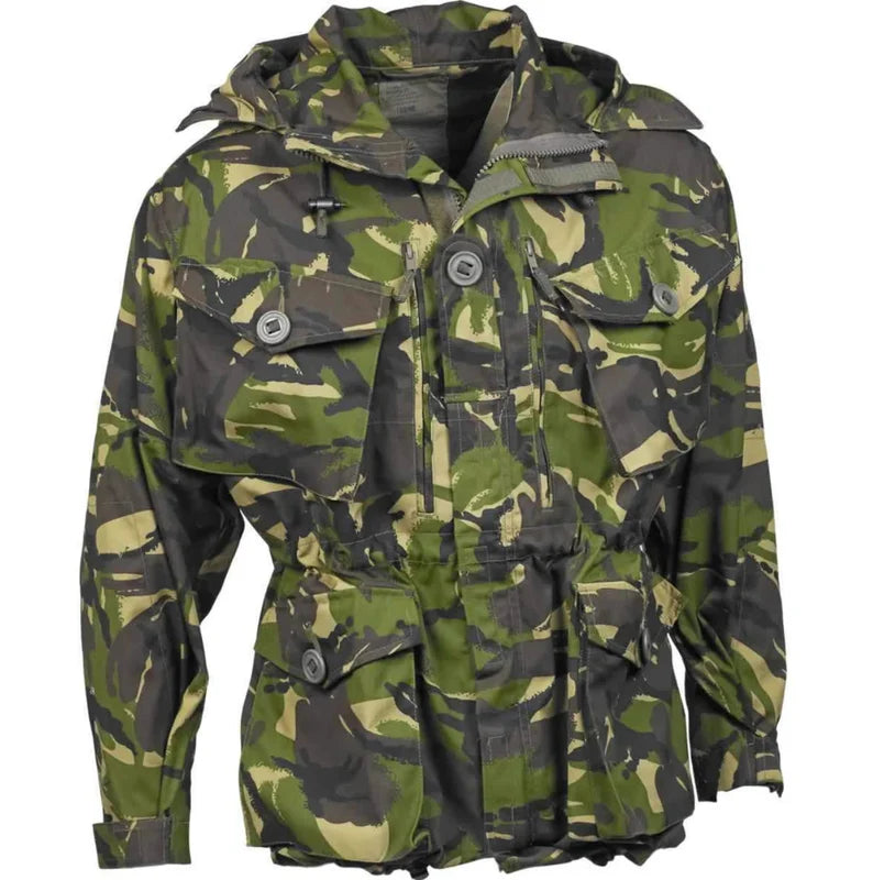 British DPM Windproof Combat Jacket, with hood, DPM similar to woodland camo.