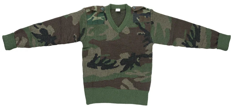 Original French Military Pullover/sveter CCE, woodland camo.