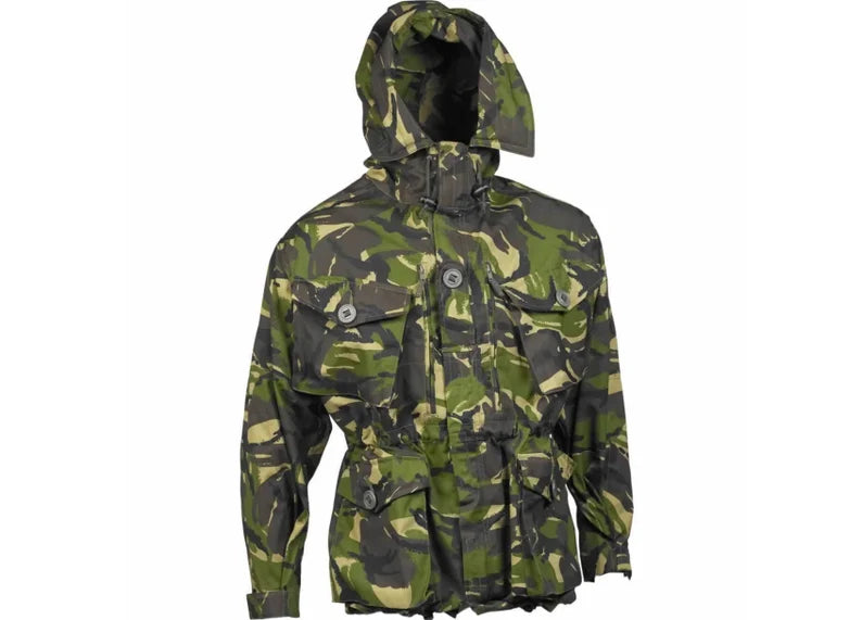 British DPM Windproof Combat Jacket, with hood, DPM similar to woodland camo.