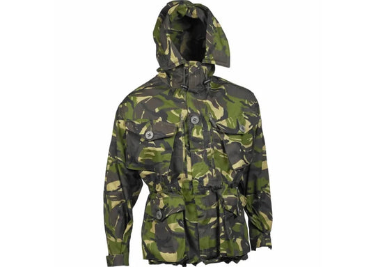 British DPM Windproof Combat Jacket, with hood, DPM similar to woodland camo.