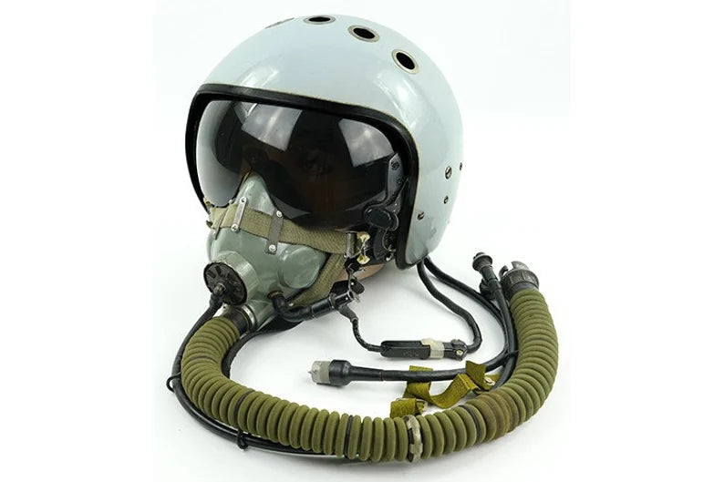 Original Russian and Ukrainian pilot helmet ZSH-7A with oxygen mask KM-34, MiG-31, MiG-35, Su-27.