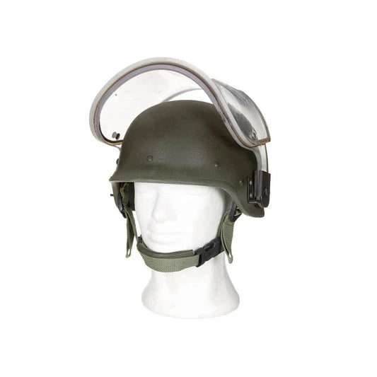 Italian Army Helmet, SEPT2 with visor, bulletproof ballistic helmet made of Kevlar. Army NATO Military Pasgt helmet.