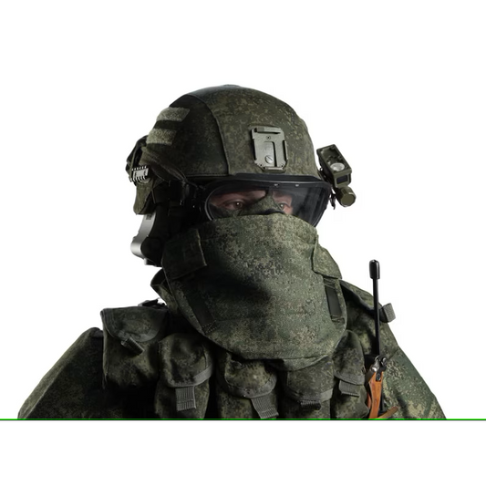 Russian/Soviet army Ratnik anti-fragmentation bomb mask 6b49, Permyachk set, VKPO EMR camo. With Kevlar.