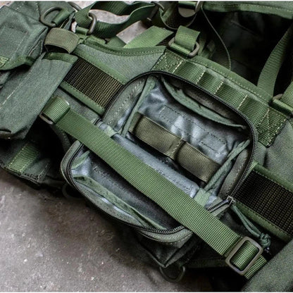 Soviet and Russian webbing system, Spetsnaz Tactical Vest "Smersh A" SPONS with molle pouches for AK mags, olive.