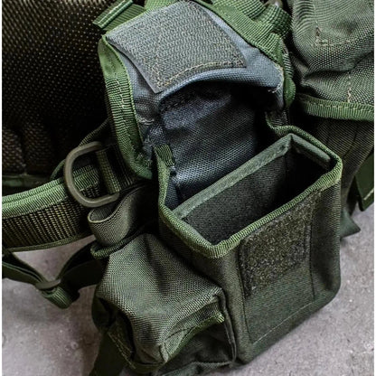 Soviet and Russian webbing system, Spetsnaz Tactical Vest "Smersh A" SPONS with molle pouches for AK mags, olive.