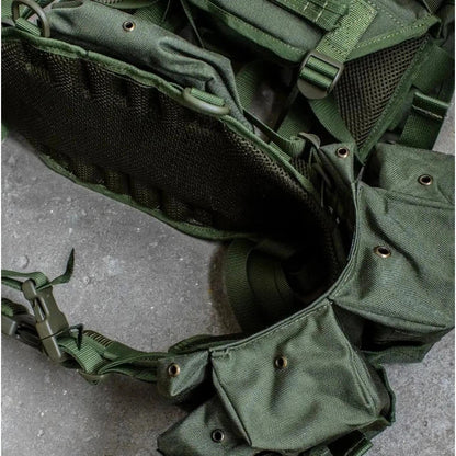 Soviet and Russian webbing system, Spetsnaz Tactical Vest "Smersh A" SPONS with molle pouches for AK mags, olive.