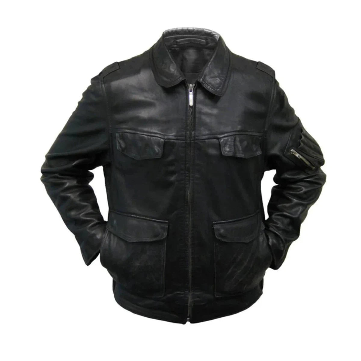 German Police Leather Jacket,