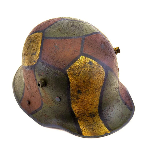 Stahlhelm M16 - WW 1 German Empire Western Front Mimikri camo steel helmet Repro.