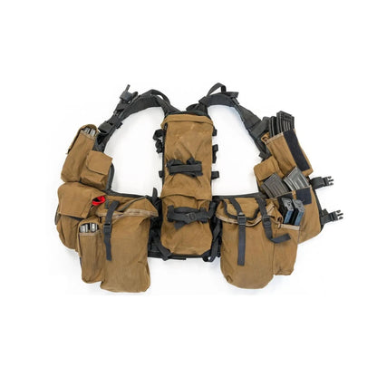 South African Army Vest SADF Pattern M83 Nutria Brown Webbing system.