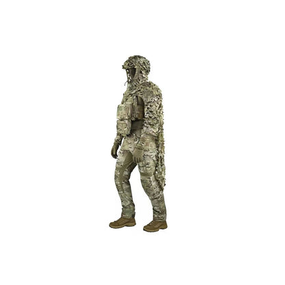 Surplus Indonesia 3D K Ghillie multicam sniper camouflage suit with hood, ghillie suit.