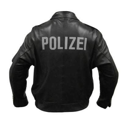 German Police Leather Jacket,